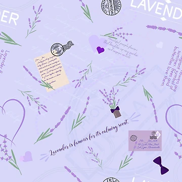Artwork thumbnail, Lavender pattern by RedPoppyStudio