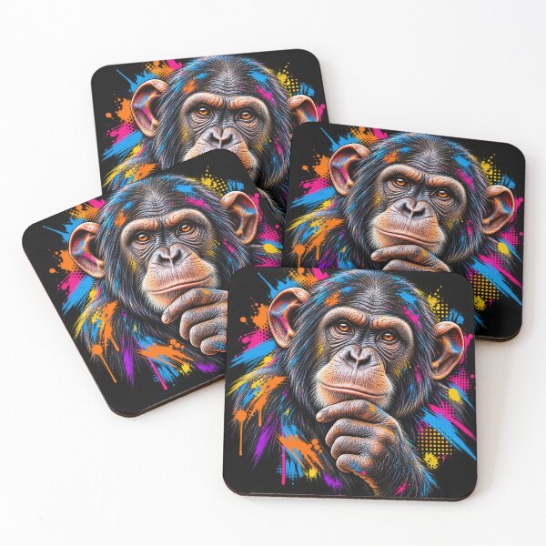 Item preview, Chimpanzee Primate Pop Art designed and sold by redsharkuk.