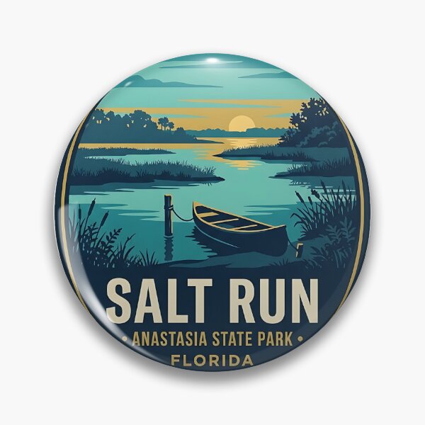 Item preview, Salt Run Tidal Lagoon Anastasia State Park Sticker designed and sold by DetourDgn.