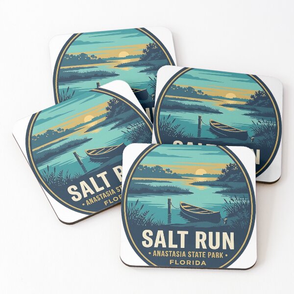 Item preview, Salt Run Tidal Lagoon Anastasia State Park Sticker designed and sold by DetourDgn.
