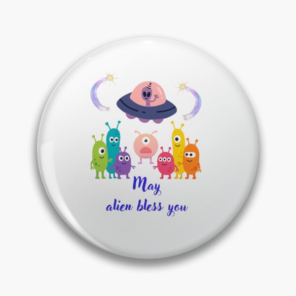 Item preview, May Alien Bless You Cute Funny Space Monsters Art designed and sold by NikBrin Prevail .