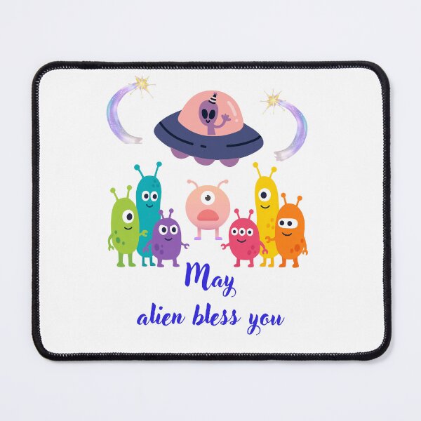 Item preview, May Alien Bless You Cute Funny Space Monsters Art designed and sold by NikBrin Prevail .