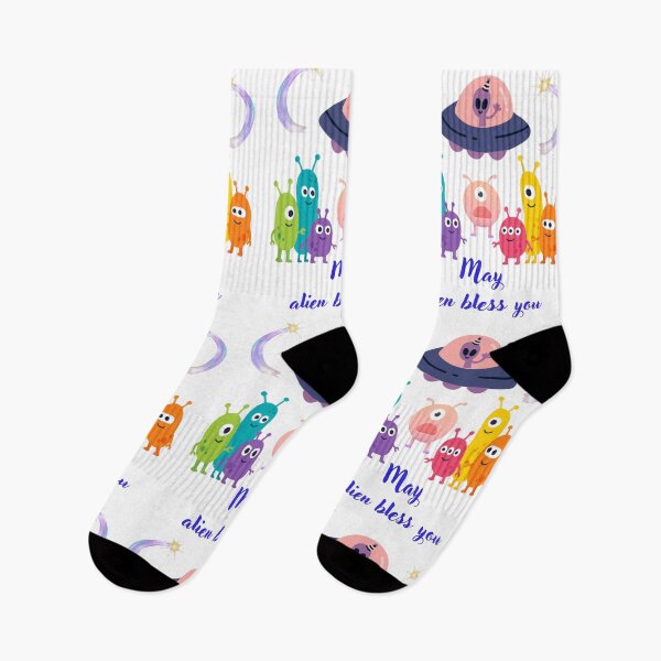 Item preview, May Alien Bless You Cute Funny Space Monsters Art designed and sold by NikBrin Prevail .