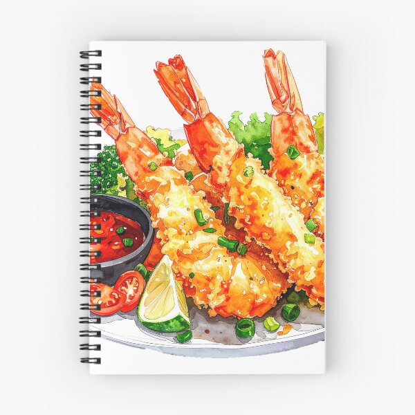 Item preview, Japanese Crispy Shrimp Tempura Watercolor designed and sold by BetweenForms.