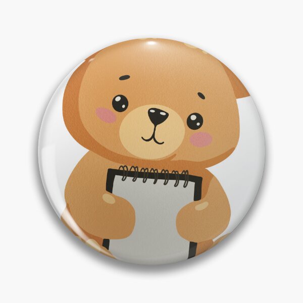 Item preview, Cute Bear with Notebook Illustration designed and sold by DinaArtStudio.