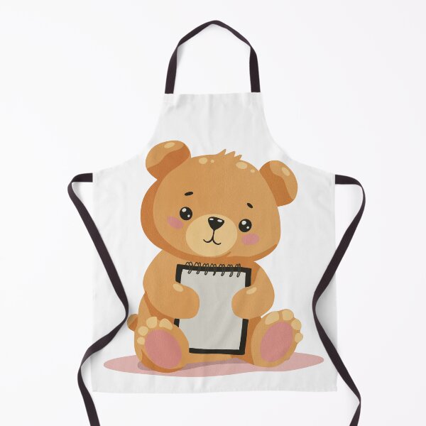 Item preview, Cute Bear with Notebook Illustration designed and sold by DinaArtStudio.