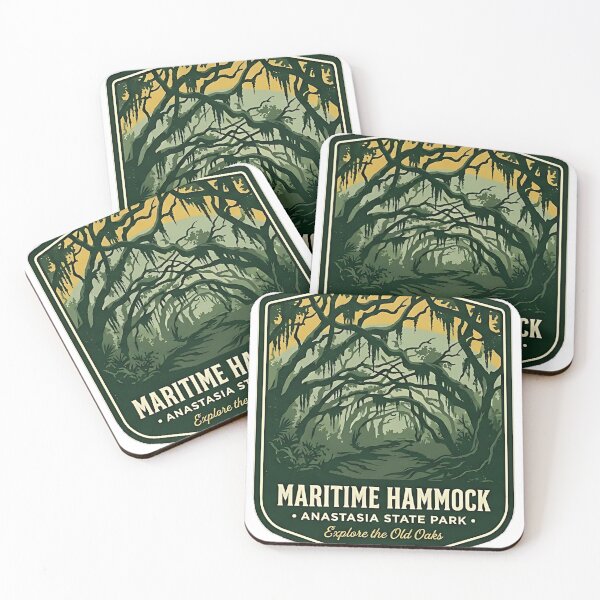 Item preview, Anastasia State Park Maritime Hammock Oak Canopy Sticker designed and sold by DetourDgn.