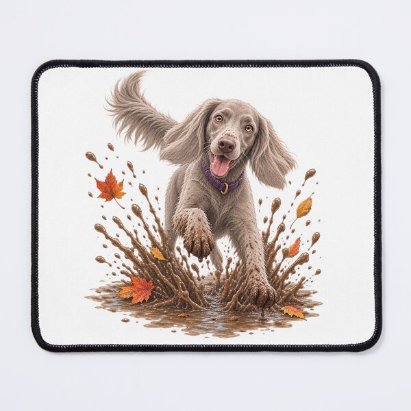 Item preview, Weimaraner Dog Autumn designed and sold by HoldYourPoint.