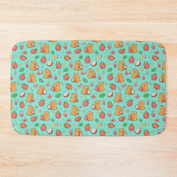 Item preview, Cute Capybara Dragon Fruit Pattern designed and sold by Soft Berry Studio.