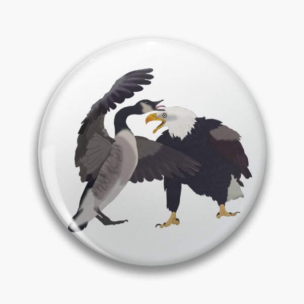 Item preview, Joust Between Neighbours: Canadian Goose versus Bald Eagle designed and sold by MegitsunesMedia.