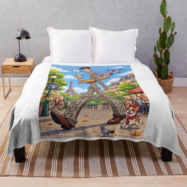 Item preview, Whimsical Paris Eiffel Tower Cartoon – Funny French City Travel Art designed and sold by waikibi ⭐⭐⭐⭐⭐.