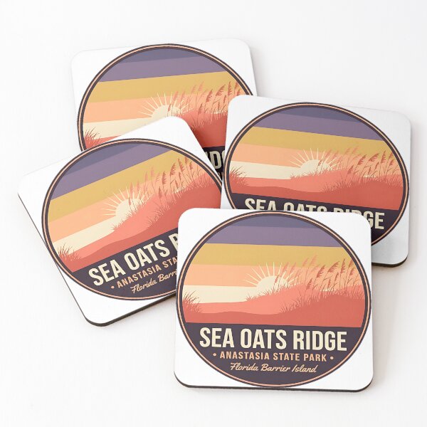 Item preview, Anastasia State Park Sea Oats Dune Ridge Sunrise Sticker designed and sold by DetourDgn.