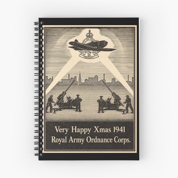 Item preview, British WW2 Royal Army Ordnance Corps 1941 Christmas Art designed and sold by MilitaryMart.