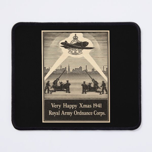 Item preview, British WW2 Royal Army Ordnance Corps 1941 Christmas Art designed and sold by MilitaryMart.