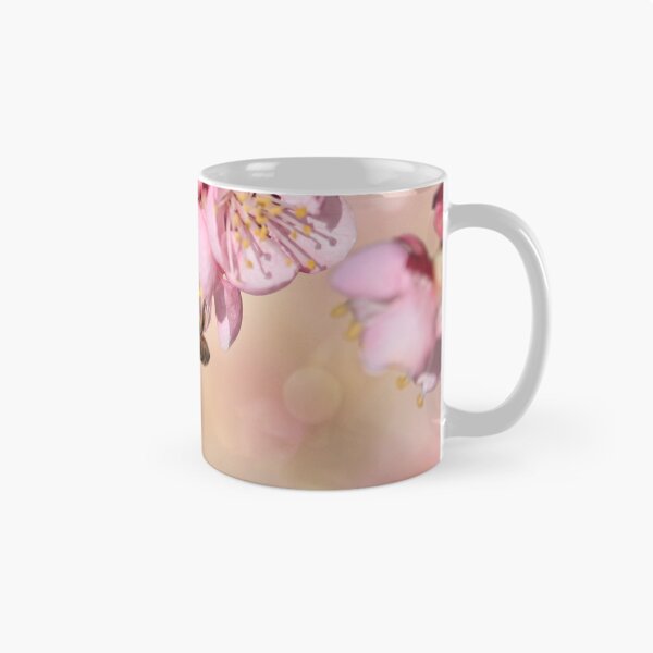 Item preview, Honeybee Among Glowing Pink Blossoms designed and sold by DansCreations42.