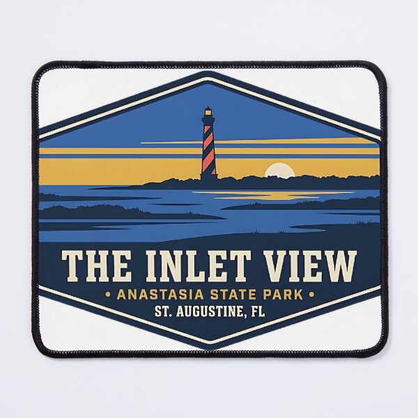 Item preview, Anastasia State Park Lighthouse Inlet View Sticker designed and sold by DetourDgn.