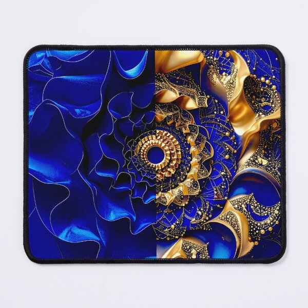 Item preview, Intricate Duality of Royal Navy Velvet and Gold Filigree designed and sold by Vicky Brago-Mitchell®.