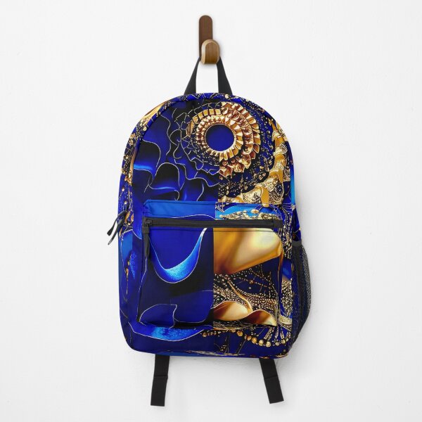 Item preview, Intricate Duality of Royal Navy Velvet and Gold Filigree designed and sold by Vicky Brago-Mitchell®.