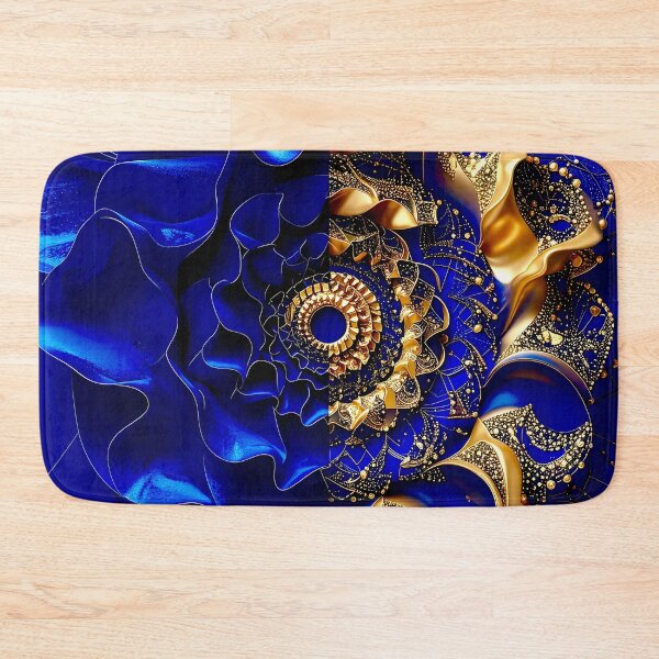 Item preview, Intricate Duality of Royal Navy Velvet and Gold Filigree designed and sold by Vicky Brago-Mitchell®.