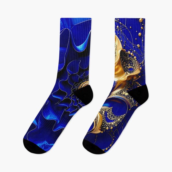 Item preview, Intricate Duality of Royal Navy Velvet and Gold Filigree designed and sold by Vicky Brago-Mitchell®.