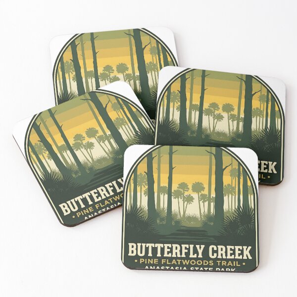 Item preview, Anastasia State Park Butterfly Creek Pine Flatwoods Sticker designed and sold by DetourDgn.
