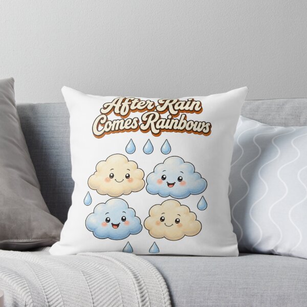 Item preview, After Rain Come Rainbows – Cute Smiling Raindrops & Rainbow Inspiration designed and sold by Cartoon art with a purpose ❤️ Supporting Althea’s friends .