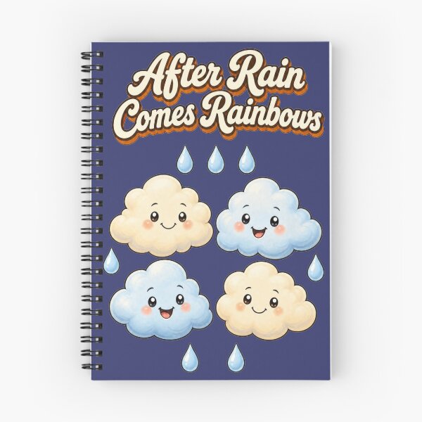 Item preview, After Rain Come Rainbows – Cute Smiling Raindrops & Rainbow Inspiration designed and sold by Cartoon art with a purpose ❤️ Supporting Althea’s friends .