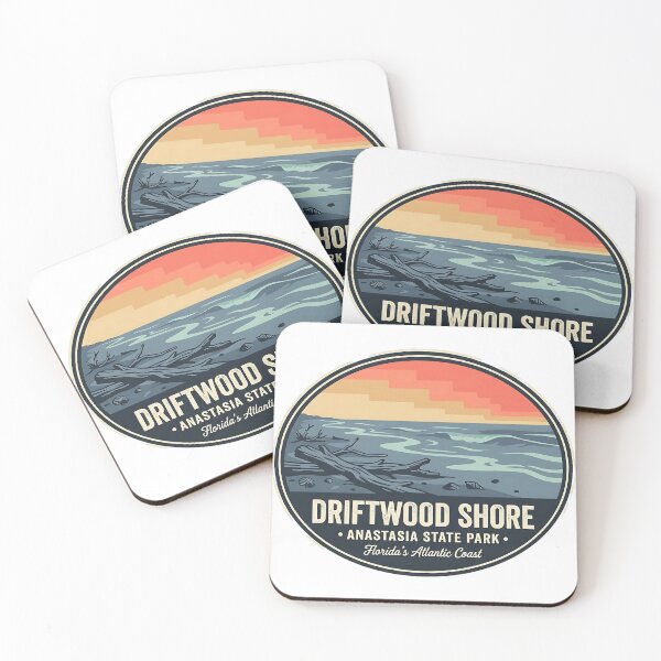 Item preview, Anastasia State Park Driftwood Shoreline Beach Sticker designed and sold by DetourDgn.