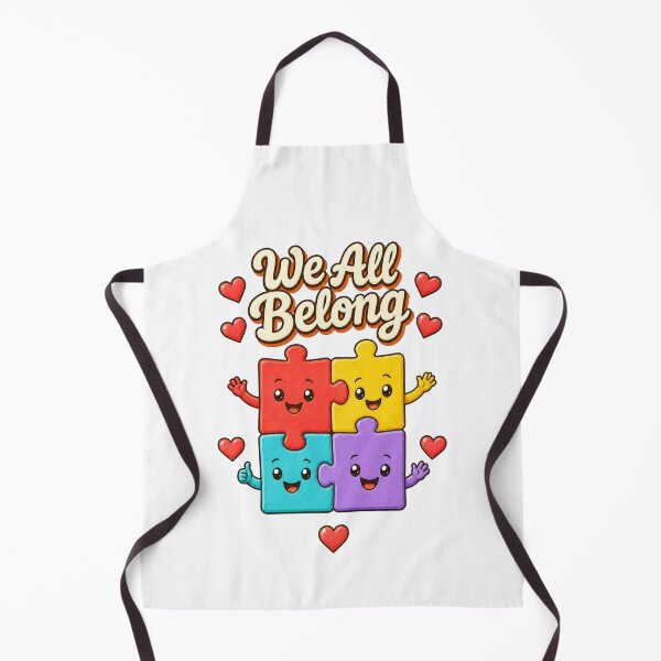 Item preview, We All Belong – Cute Puzzle Pieces & Hearts Inclusion Design designed and sold by Cartoon art with a purpose ❤️ Supporting Althea’s friends .