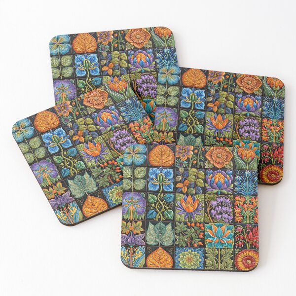Item preview, Colorful Botanical Tile  designed and sold by JPugliese.