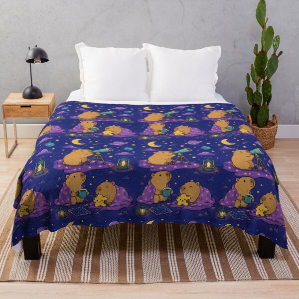 Item preview, Cute Capybara Stargazing Pattern designed and sold by Soft Berry Studio.