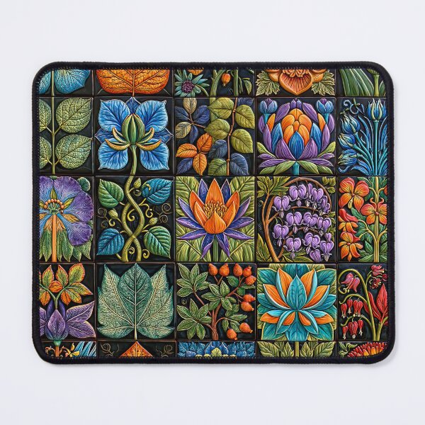 Item preview, Colorful Botanical Tile  designed and sold by JPugliese.
