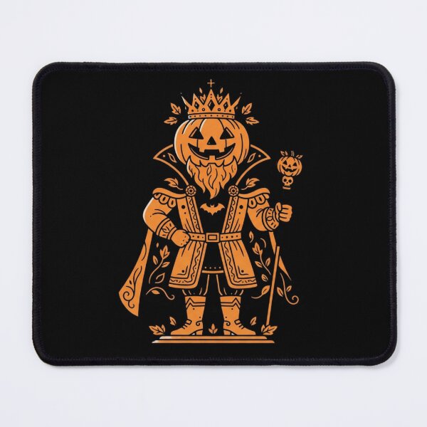 Item preview, Pumpkin King Vector T-Shirt Design | Minimal Black & Orange Tee Print designed and sold by BS Creations.