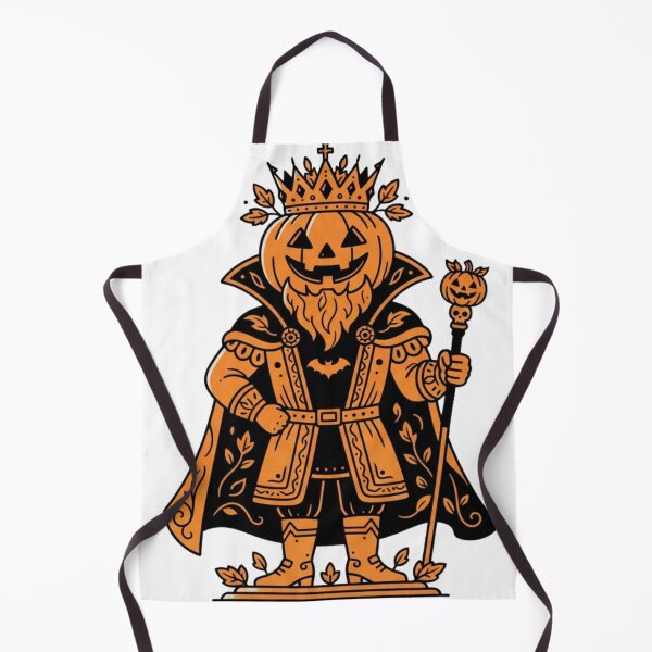 Item preview, Pumpkin King Vector T-Shirt Design | Minimal Black & Orange Tee Print designed and sold by BS Creations.