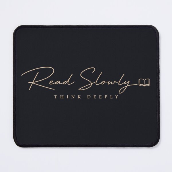 Item preview, Read Slowly Think Deeply Minimal Book Lover T-Shirt | Literary Reader Gift designed and sold by DreamPaw Studio.