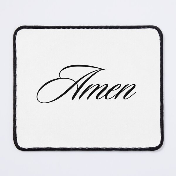 Item preview, Amen Elegant Cursive Script Calligraphy Typography designed and sold by LensDyn™.