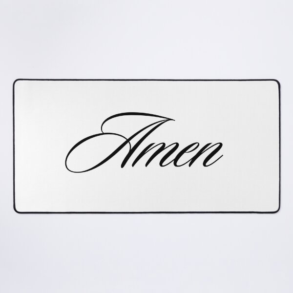 Item preview, Amen Elegant Cursive Script Calligraphy Typography designed and sold by LensDyn™.
