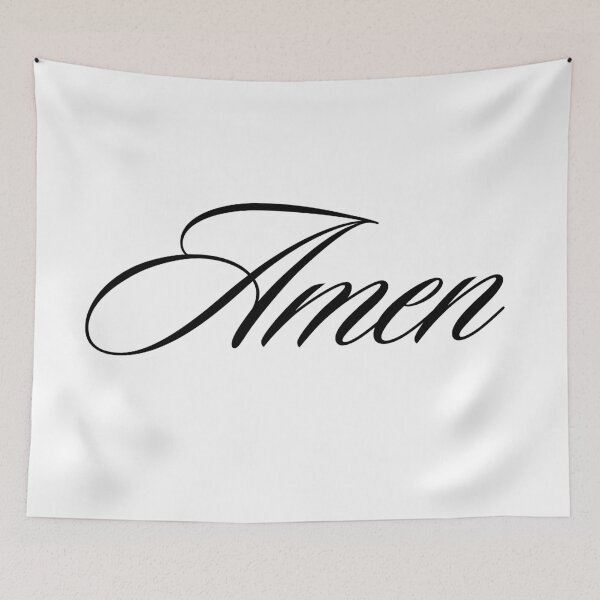 Item preview, Amen Elegant Cursive Script Calligraphy Typography designed and sold by LensDyn™.