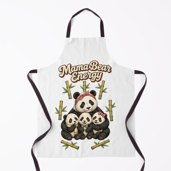 Item preview, Mama Bear Energy – Cute Mama Panda & 3 Panda Cubs Bamboo Desig designed and sold by Cartoon art with a purpose ❤️ Supporting Althea’s friends .