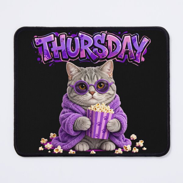 Item preview, Thursday Graffiti Popcorn Cat Sunglasses designed and sold by Surviving Monday Club.