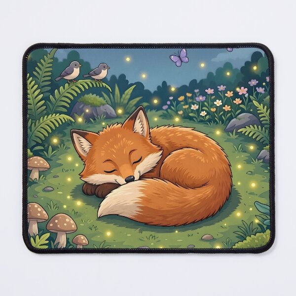 Item preview, Sleeping Fox in Magical Forest Illustration designed and sold by Herodestroyer.