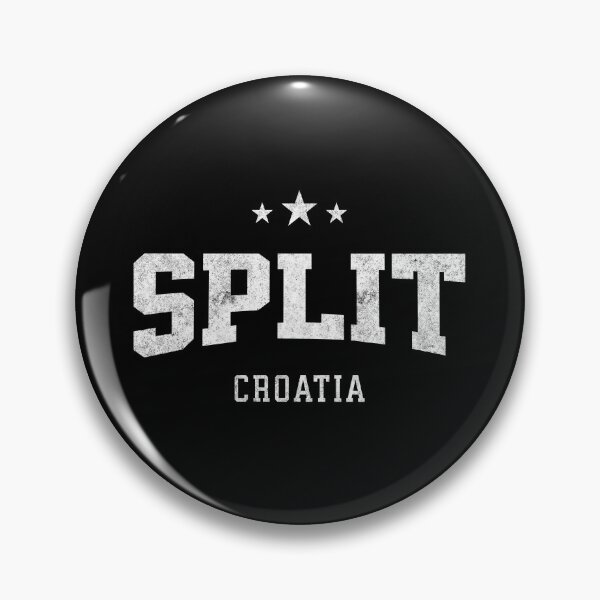 Item preview, Split Croatia Vintage Varsity Distressed Retro College Travel Design designed and sold by NiceTeeClub.