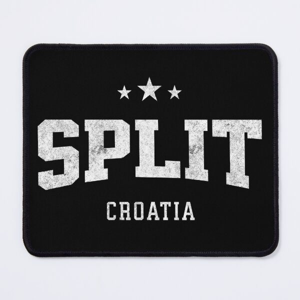 Item preview, Split Croatia Vintage Varsity Distressed Retro College Travel Design designed and sold by NiceTeeClub.