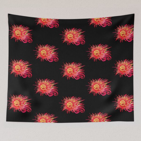 Item preview, Mythical Red and Gold Fire-Breathing Sun designed and sold by Maruly.