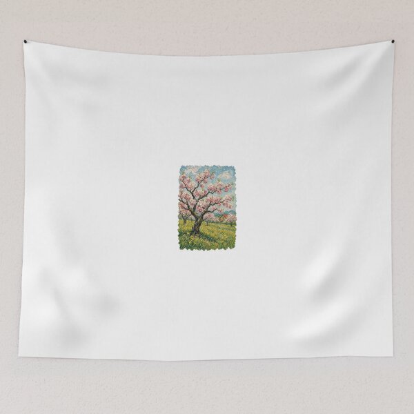 Item preview, Spring Blossom Orchard Impasto Landscape designed and sold by Meemana.