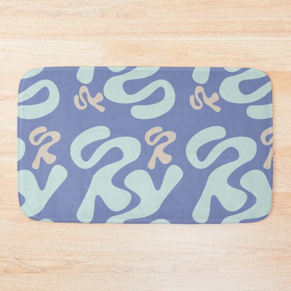 Item preview, Abstract Blue Waves on Purple — Modern Flowing Geometric Art designed and sold by ArtwithRabbit.