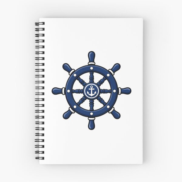 Item preview, Ship Wheel Anchor Nautical Sticker Coastal Helm Art designed and sold by oceanys.