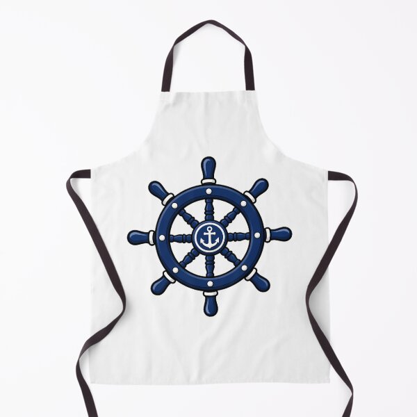 Item preview, Ship Wheel Anchor Nautical Sticker Coastal Helm Art designed and sold by oceanys.