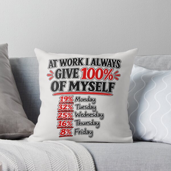 Item preview, At Work I Always Give 100% – Funny Work Humor designed and sold by Teedefy.