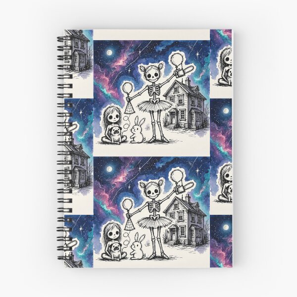 Item preview, Skeleton Ballerina Chainsaw Girl Pug Rabbit Cosmic Galaxy Art designed and sold by LujziWorld.